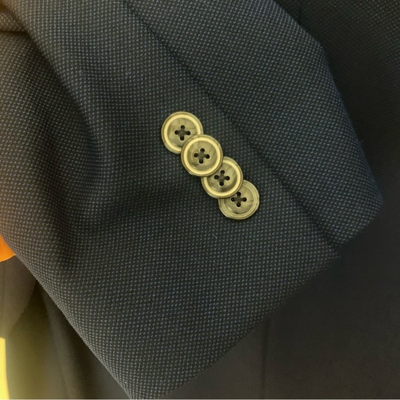 BEN SHERMAN Burge Bi-Stretch Two-Button Notch Lapel Blazer Sport Coat Blue - Picture 12 of 15